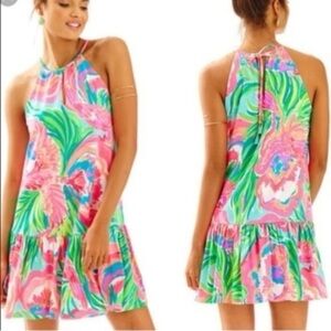 Lilly Pulitzer Isabeau Dress in Serene Blue Paradise Bound size S